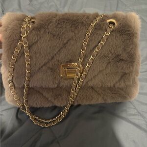 ALDO Taupe Fur Shoulder Bag/Crossbody